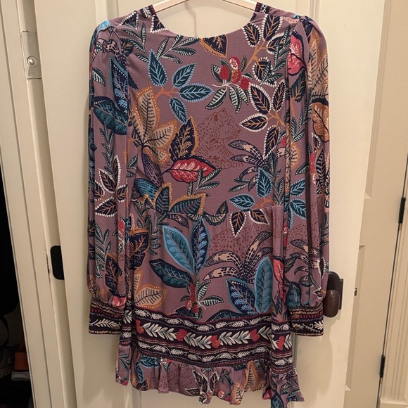 Farm Rio Wild Night Lavendar belted mini dress - Picture 10 of 10